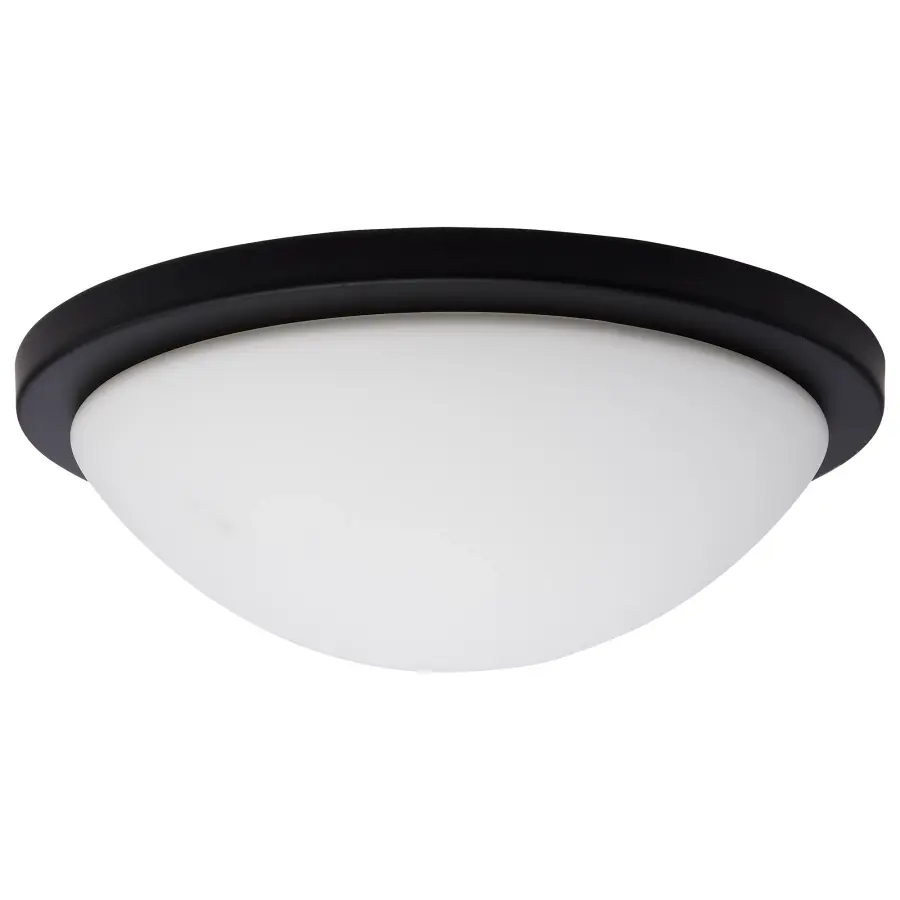 Button 13" LED Flush Mount - Matte Black - Image 1
