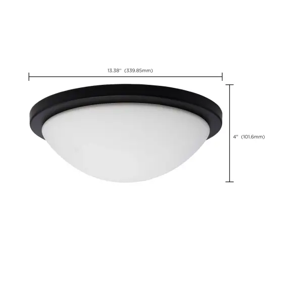 Button 13" LED Flush Mount - Matte Black - Image 9