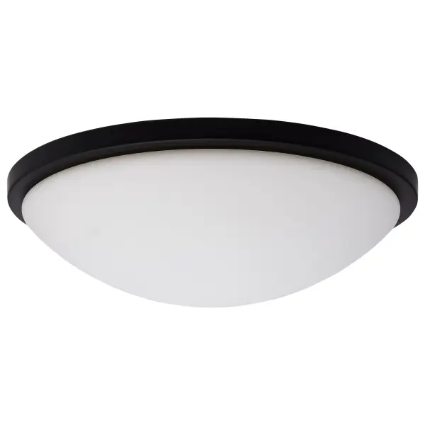 Button 17" LED Flush Mount - Matte Black - Image 1