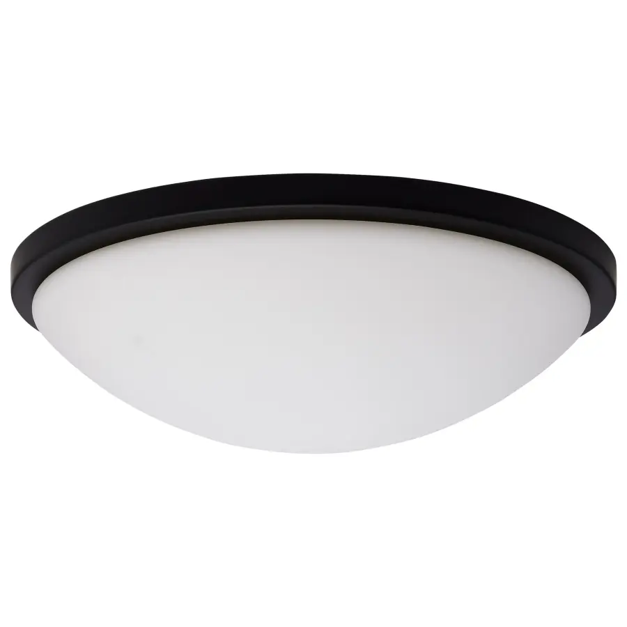 Button 17" LED Flush Mount - Matte Black - Image 1