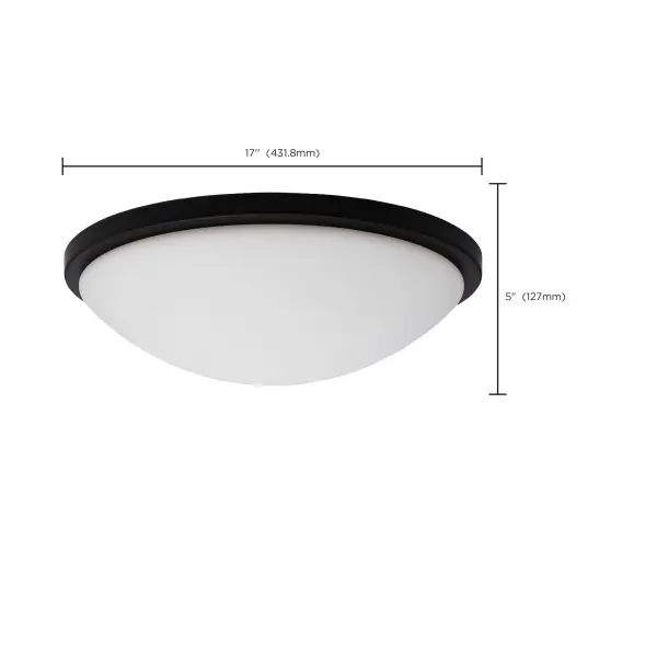 Button 17" LED Flush Mount - Matte Black - Image 9