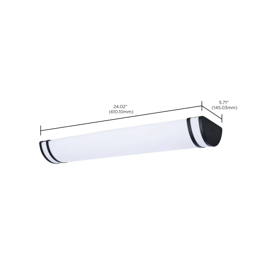 Glamour LED 25" Vanity Light - Black Finish - Image 13