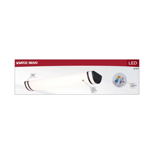 Glamour LED 25" Vanity Light - Black Finish - Image 8