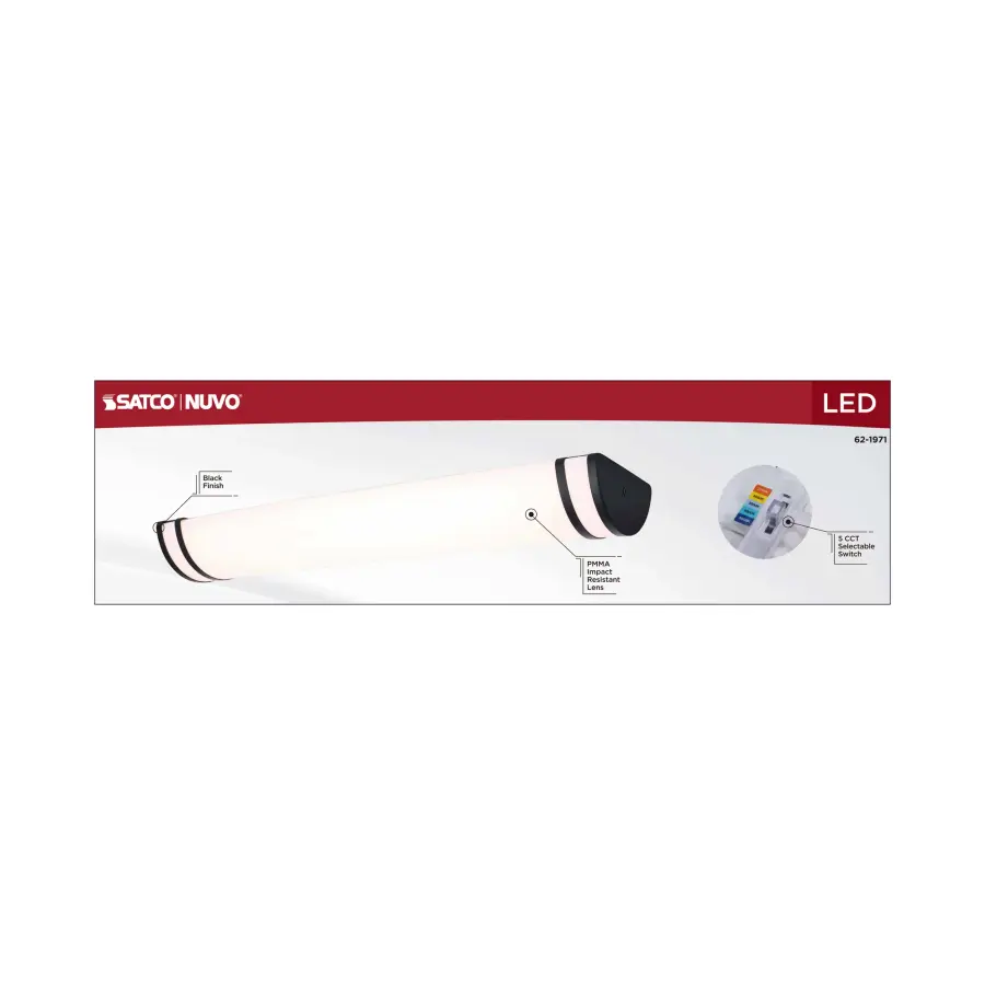 Glamour LED 25" Vanity Light - Black Finish - Image 8
