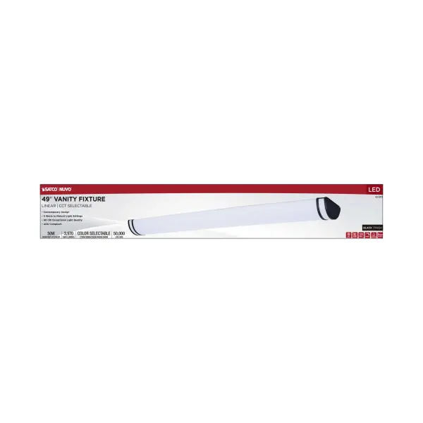 Glamour LED 49" Vanity Light - Black Finish - Image 7