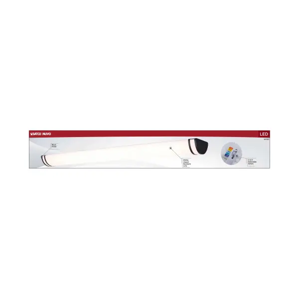 Glamour LED 49" Vanity Light - Black Finish - Image 8