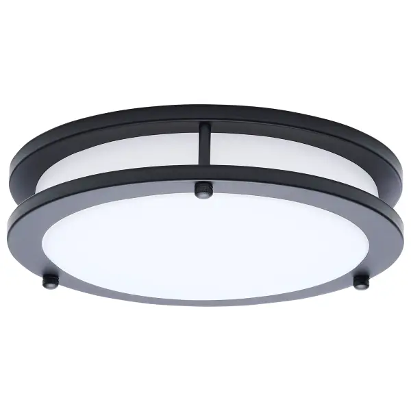 The Glamour LED flush mount combines sleek contemporary design with practical 5-CCT selectable technology. Its compact 10-inch profile and high CRI make it ideal for utility spaces requiring quality illumination.