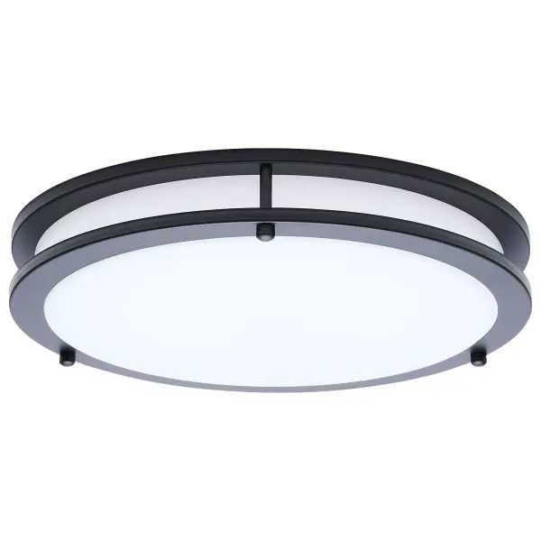 The Glamour LED flush mount combines sleek contemporary design with practical 5-CCT selectable technology. Its compact 13-inch profile and high-output LED make it ideal for utility spaces, hallways, and smaller rooms requiring reliable illumination.