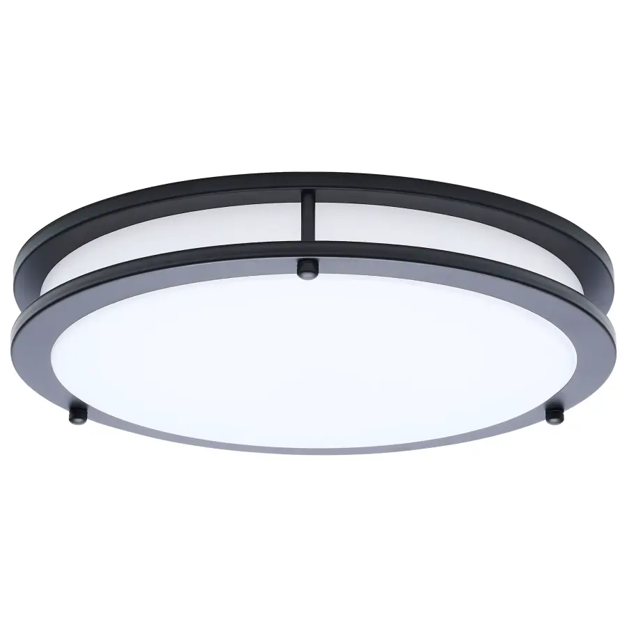 Glamour LED 13" Flush Mount in Black - Image 1