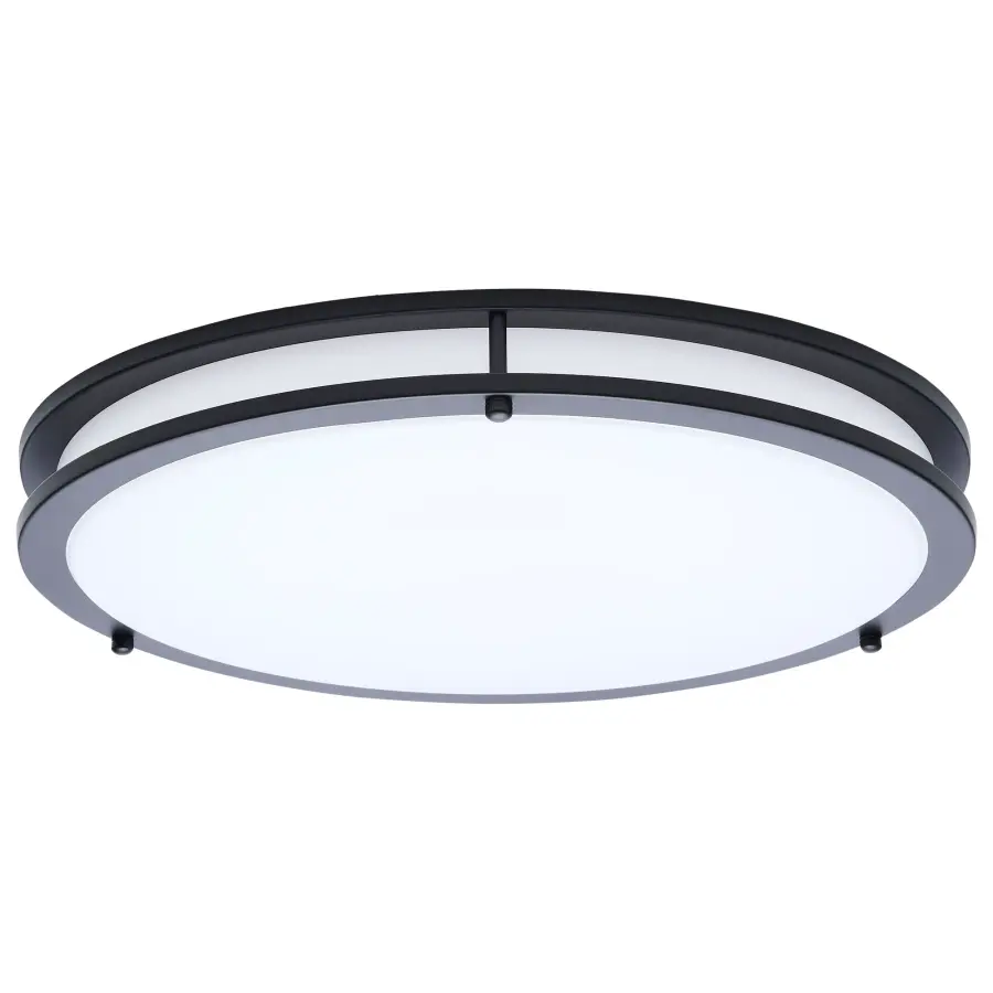 Glamour LED 17" Flush Mount in Black - Image 1
