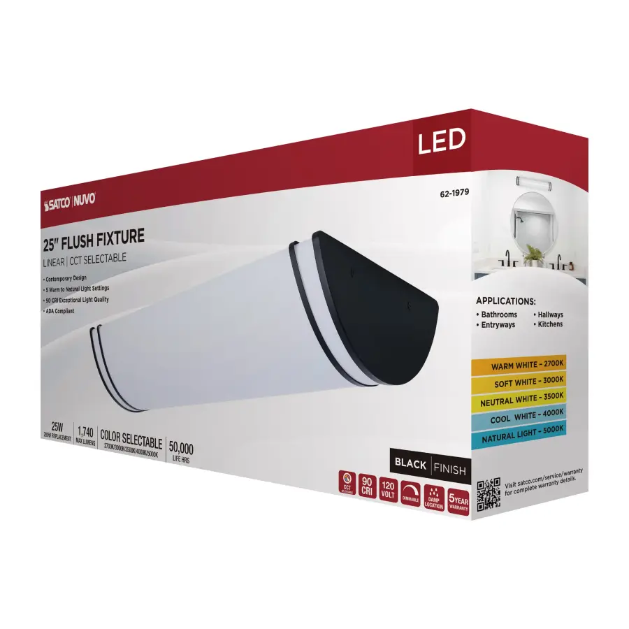Glamour LED Linear Flush Mount - 25 Inch - Image 12
