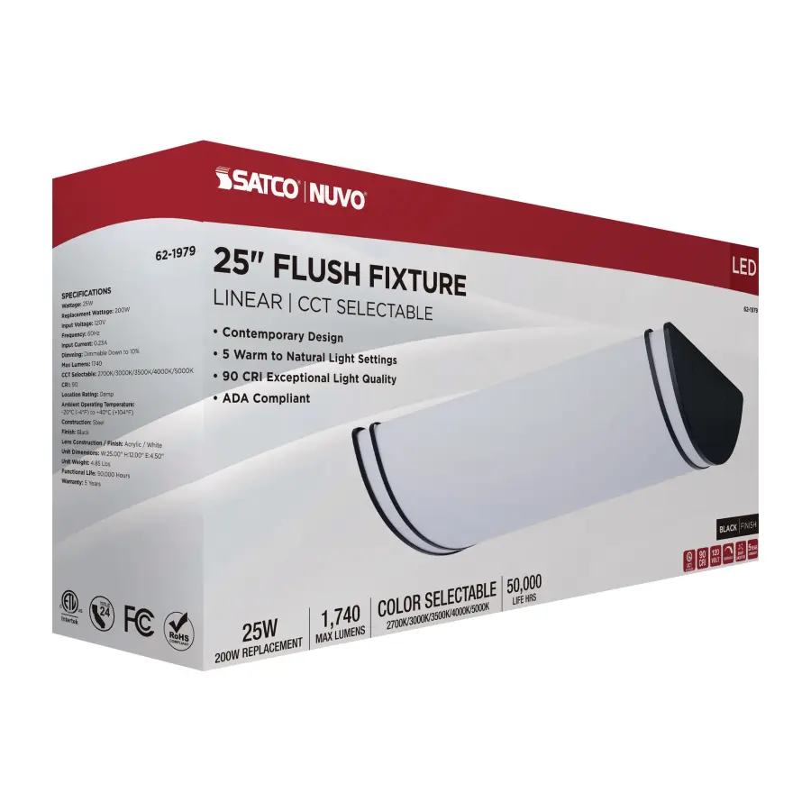Glamour LED Linear Flush Mount - 25 Inch - Image 13