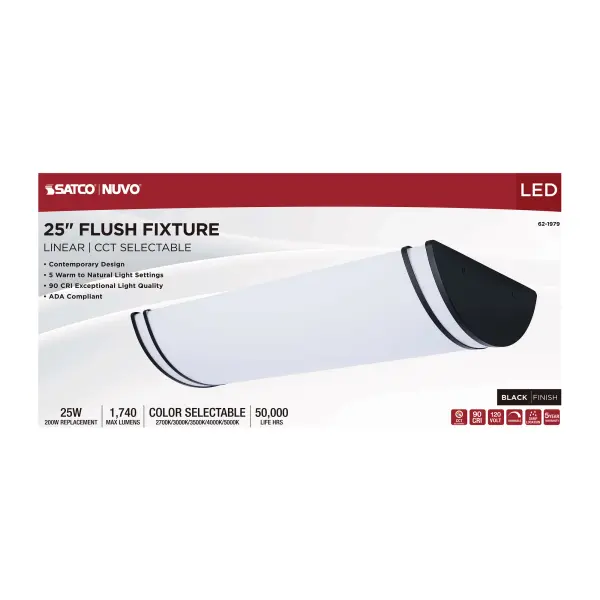 Glamour LED Linear Flush Mount - 25 Inch - Image 8