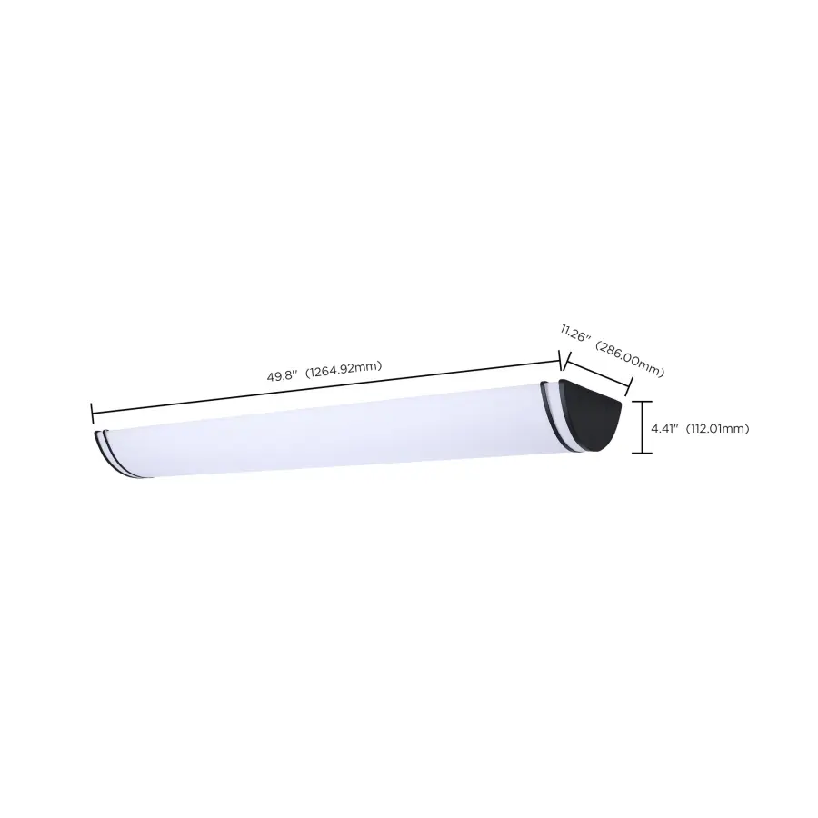 Glamour LED Linear Flush Mount - 50 Inch Black - Image 14