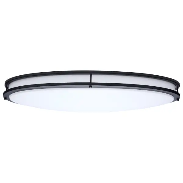 Glamour 32" Oval LED Flush Mount in Black - Image 1