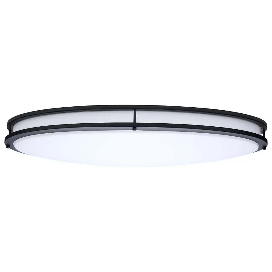 Glamour 32" Oval LED Flush Mount in Black - Image 1