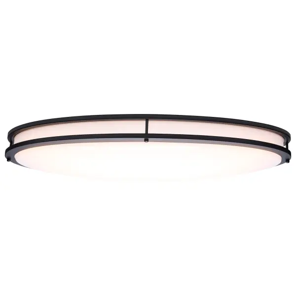 Glamour 32" Oval LED Flush Mount in Black - Image 2
