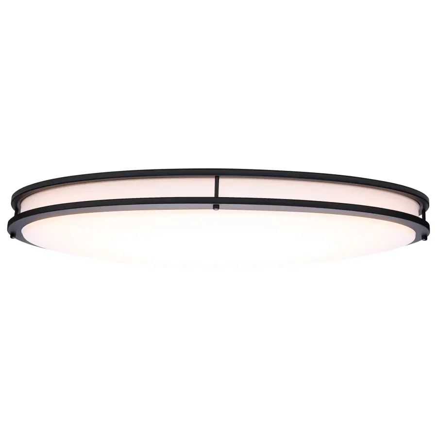 Glamour 32" Oval LED Flush Mount in Black - Image 2