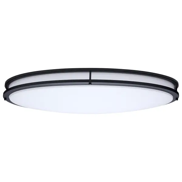 Glamour 32" Oval LED Flush Mount in Black - Image 3