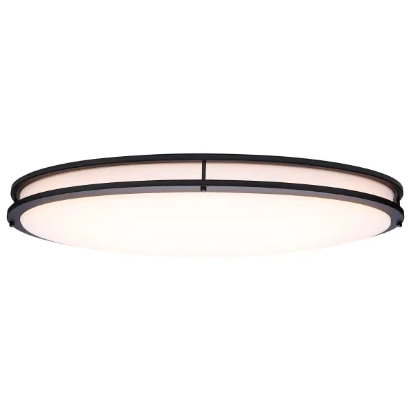 Glamour 32" Oval LED Flush Mount in Black - Image 4
