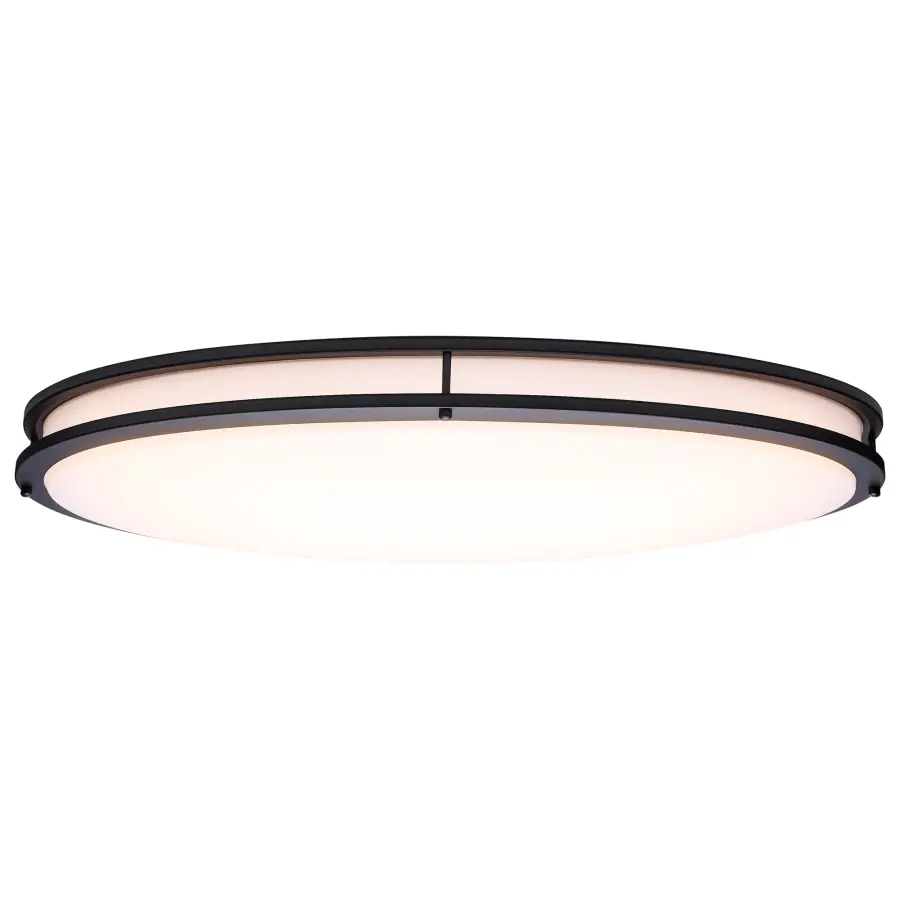 Glamour 32" Oval LED Flush Mount in Black - Image 4