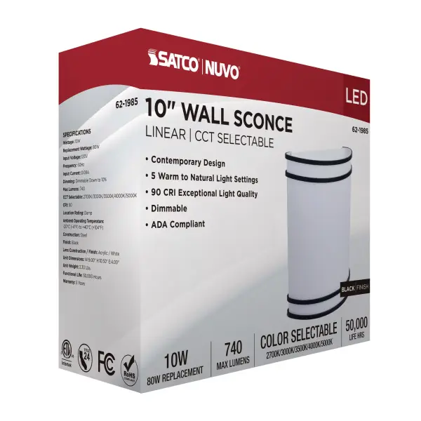Glamour LED Wall Sconce in Black - Image 13