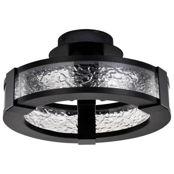 The Darrow semi flush mount combines contemporary design with artistic flair through its unique textured acrylic panels that create mesmerizing light patterns. Perfect for modern and transitional spaces seeking understated elegance.