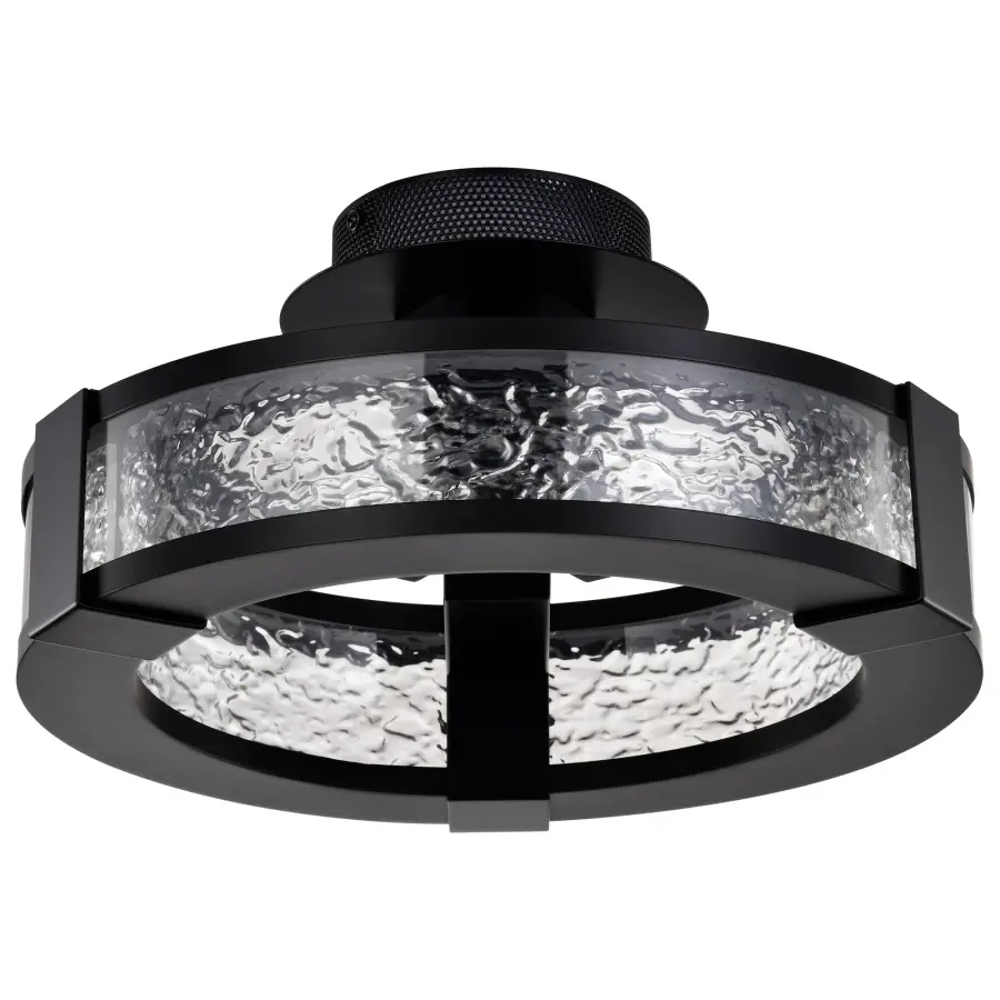 Darrow 13" LED Semi Flush Mount in Matte Black - Image 1