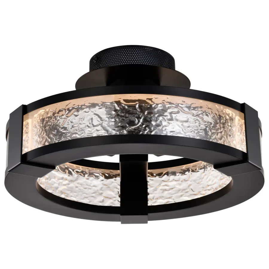 Darrow 13" LED Semi Flush Mount in Matte Black - Image 2