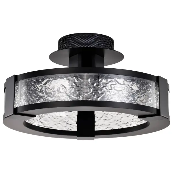 Darrow 13" LED Semi Flush Mount in Matte Black - Image 3