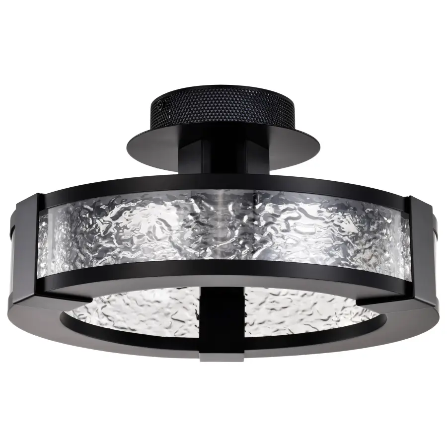 Darrow 13" LED Semi Flush Mount in Matte Black - Image 3