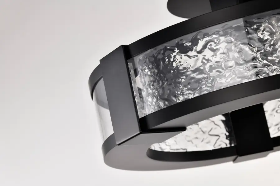 Darrow 13" LED Semi Flush Mount in Matte Black - Image 8
