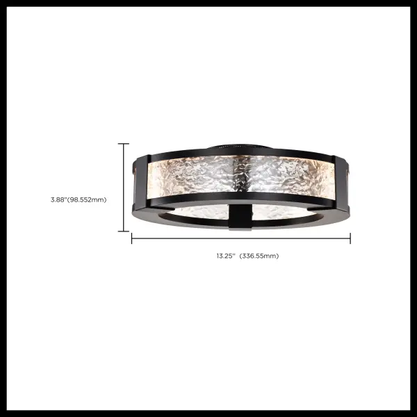 Darrow 13" LED Flush Mount in Matte Black - Image 20