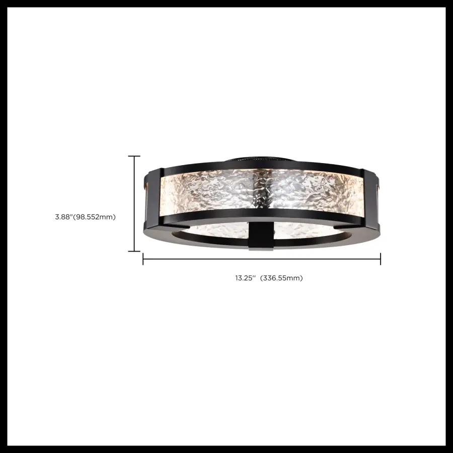 Darrow 13" LED Flush Mount in Matte Black - Image 20