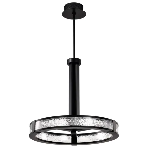 Darrow 24" LED Pendant in Matte Black - Image 1