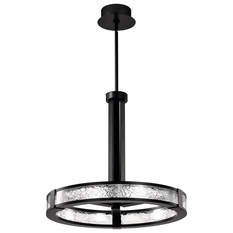 Darrow 24" LED Pendant in Matte Black - Image 1