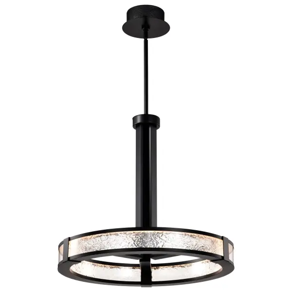Darrow 24" LED Pendant in Matte Black - Image 4
