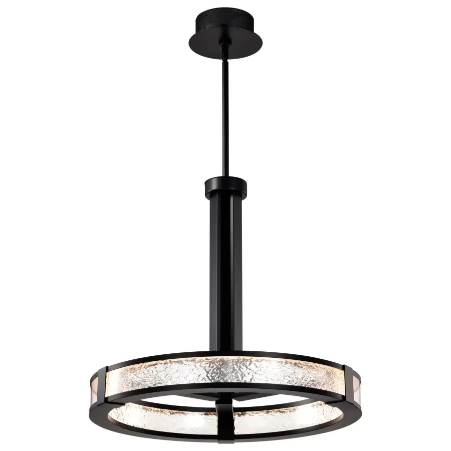 Darrow 24" LED Pendant in Matte Black - Image 4