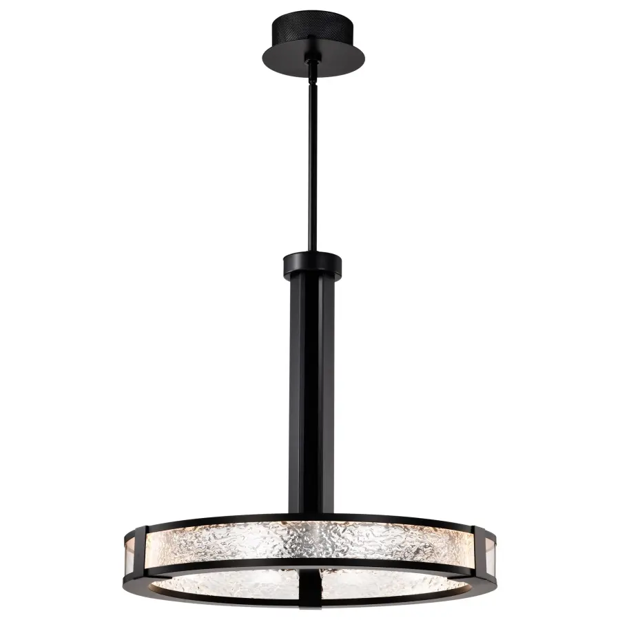 Darrow 24" LED Pendant in Matte Black - Image 6