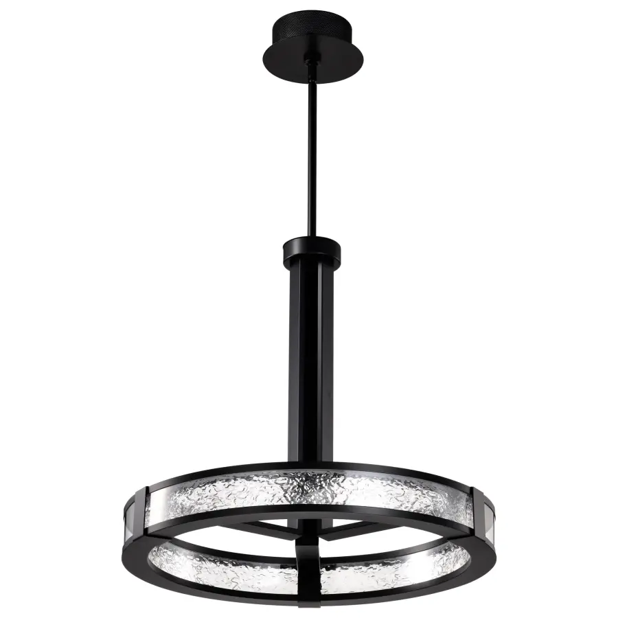 Darrow 24" LED Pendant in Matte Black - Image 7