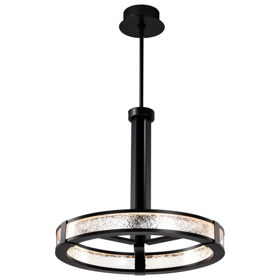 Darrow 24" LED Pendant in Matte Black - Image 8