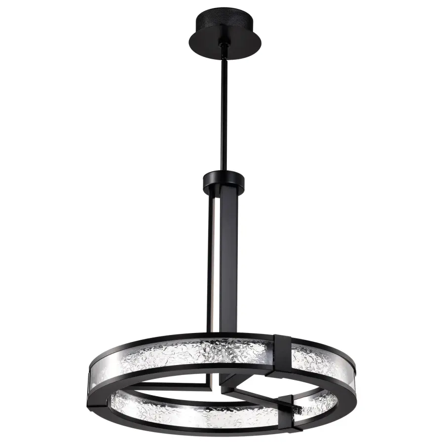 Darrow 24" LED Pendant in Matte Black - Image 9