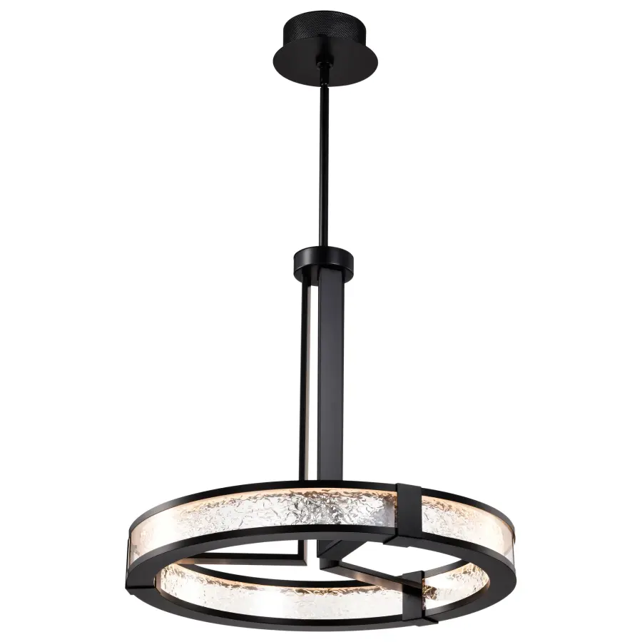 Darrow 24" LED Pendant in Matte Black - Image 10