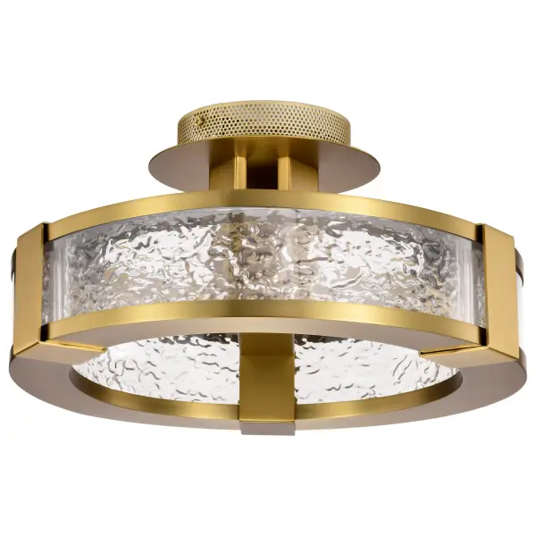 Darrow 13" LED Semi Flush Mount in Vintage Brass - Image 11