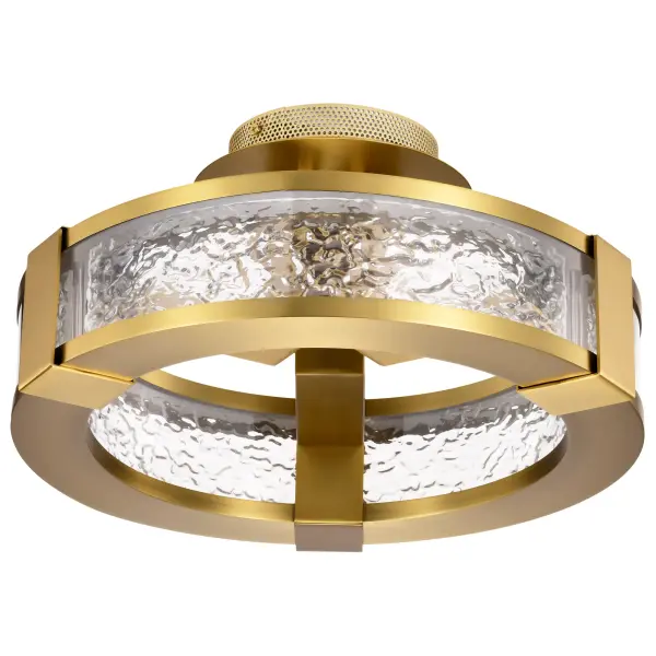 Darrow 13" LED Semi Flush Mount in Vintage Brass - Image 13