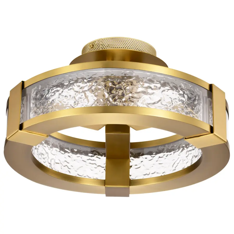 Darrow 13" LED Semi Flush Mount in Vintage Brass - Image 13