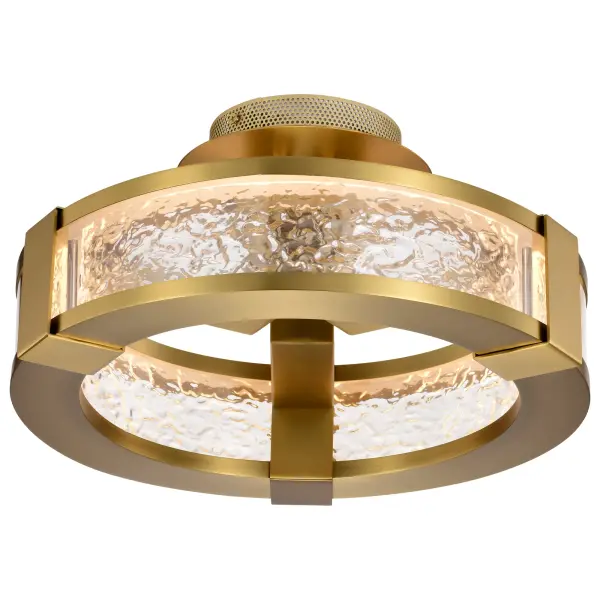 Darrow 13" LED Semi Flush Mount in Vintage Brass - Image 14