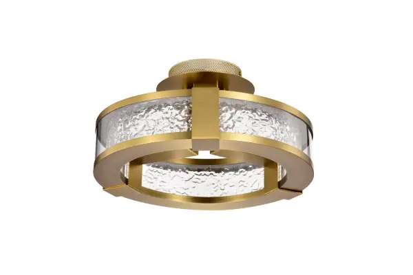 Darrow 13" LED Semi Flush Mount in Vintage Brass - Image 20