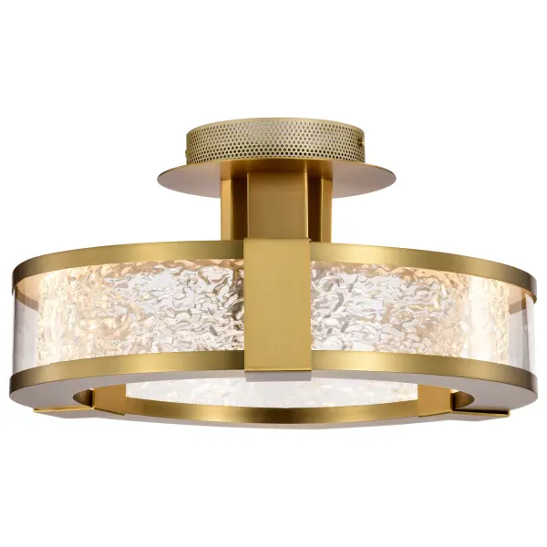 Darrow 13" LED Semi Flush Mount in Vintage Brass - Image 4