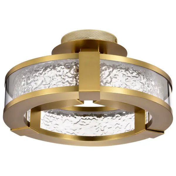 Darrow 13" LED Semi Flush Mount in Vintage Brass - Image 5